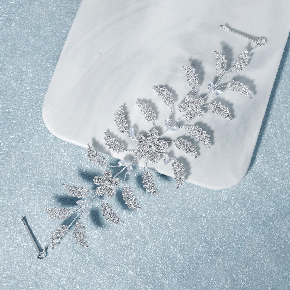 Bride's headwear: Luxurious zircon headband, photo album, hair accessory, high-end handcrafted headband, new European and American accessories Specification drawing