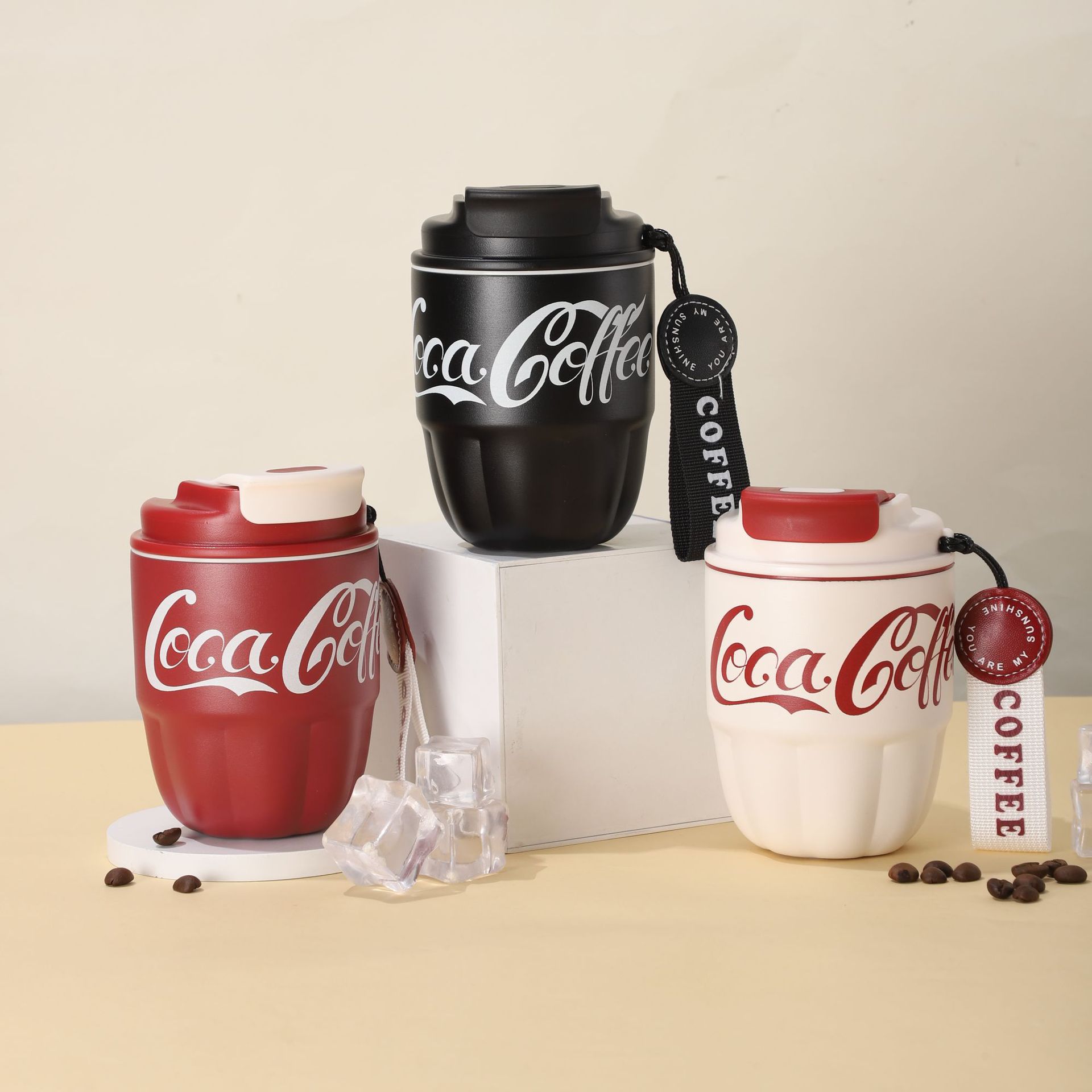 New couple insulated cups, 316 stainless steel insulated water cups, high appearance level car cups, simple coffee cups for men and women full figure