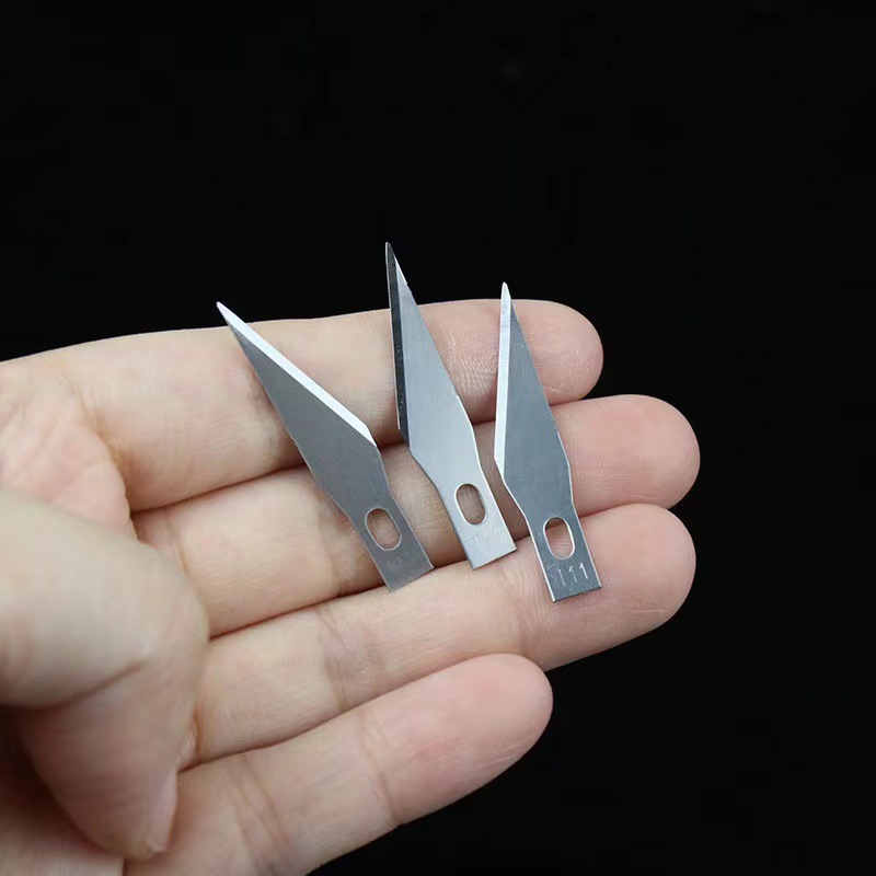 Tang's engraved knife pen, knife art blade box contains 300 pieces, thickened by 0.5mm, hand-cut sharp blade pieces Specification drawing