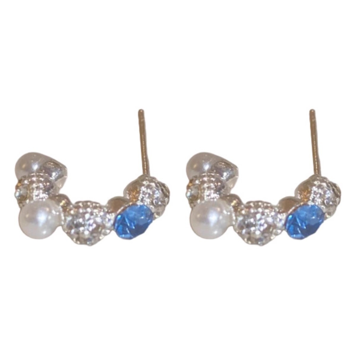 Korean-style zirconium pearl earrings for women, with a light luxury, niche and high-end feel, geometric stud earrings, 2025 new style, unique and elegant earrings Item Picture