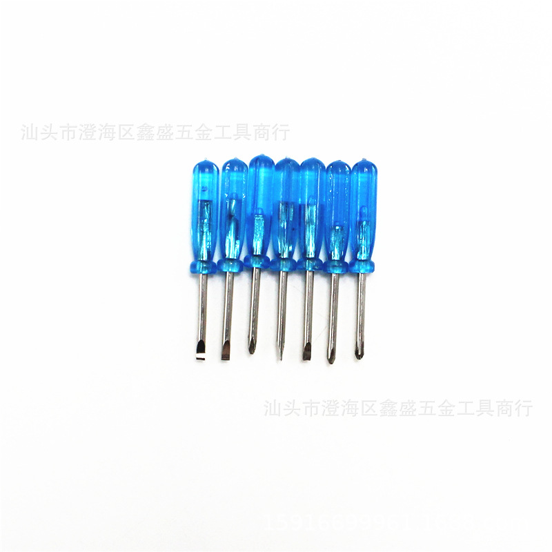 45mm long transparent blue 2.0 cross-shaped mini screwdriver for toy mobile phone repair screws full figure