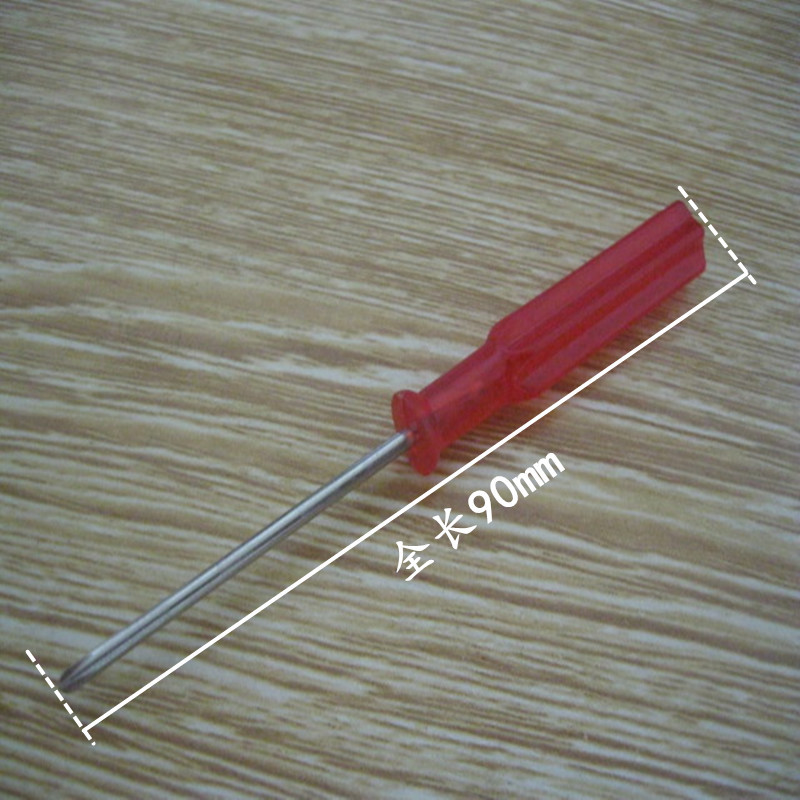 A clear red small screwdriver 2.0mm cross-shaped disassembly tool for toys, small household appliances and electrical appliances details Picture
