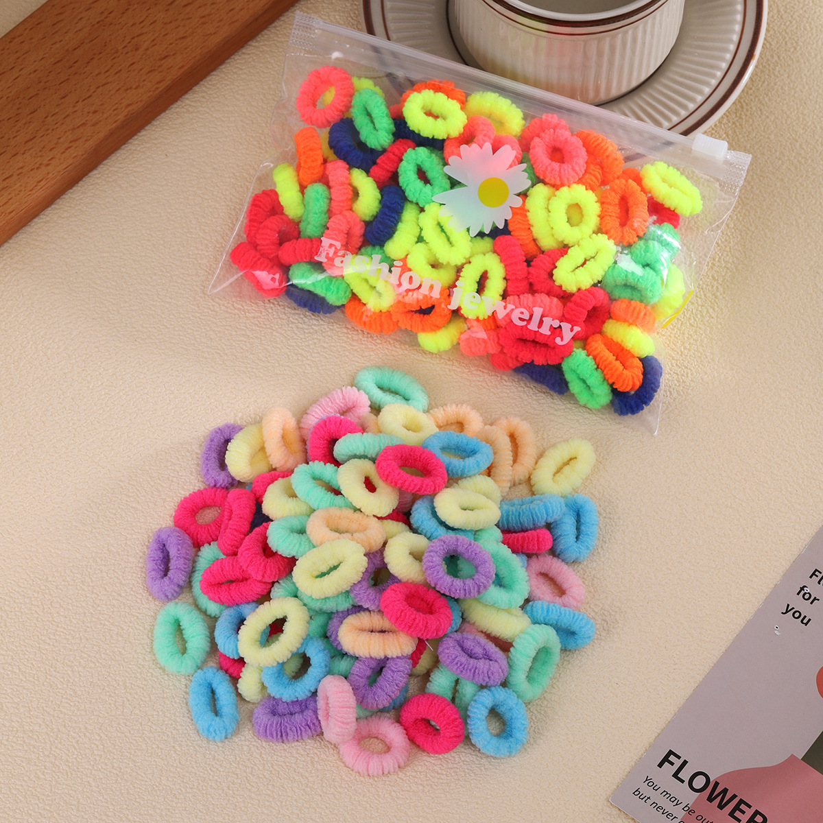 Baby flower towel hair bands, girls' hair ties, pumpkin hair bands, children's high-elasticity hair ties that won't damage hair, girls' hair accessories full figure