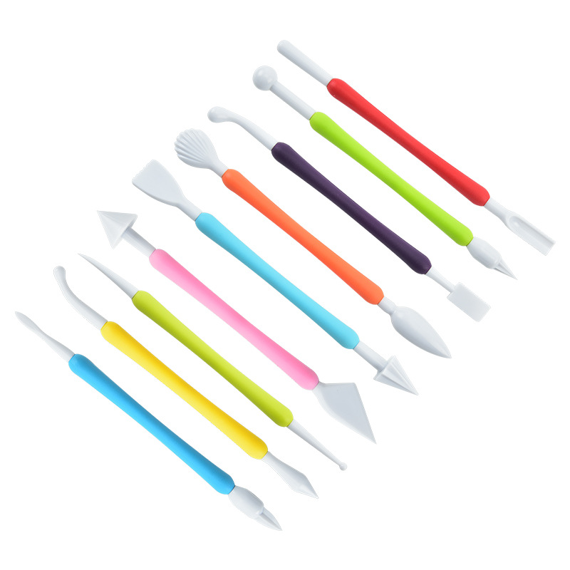 9-piece fondant tool set, engraving pen, chocolate cake engraving pen, diy kitchen cream pen, baking tools undefined