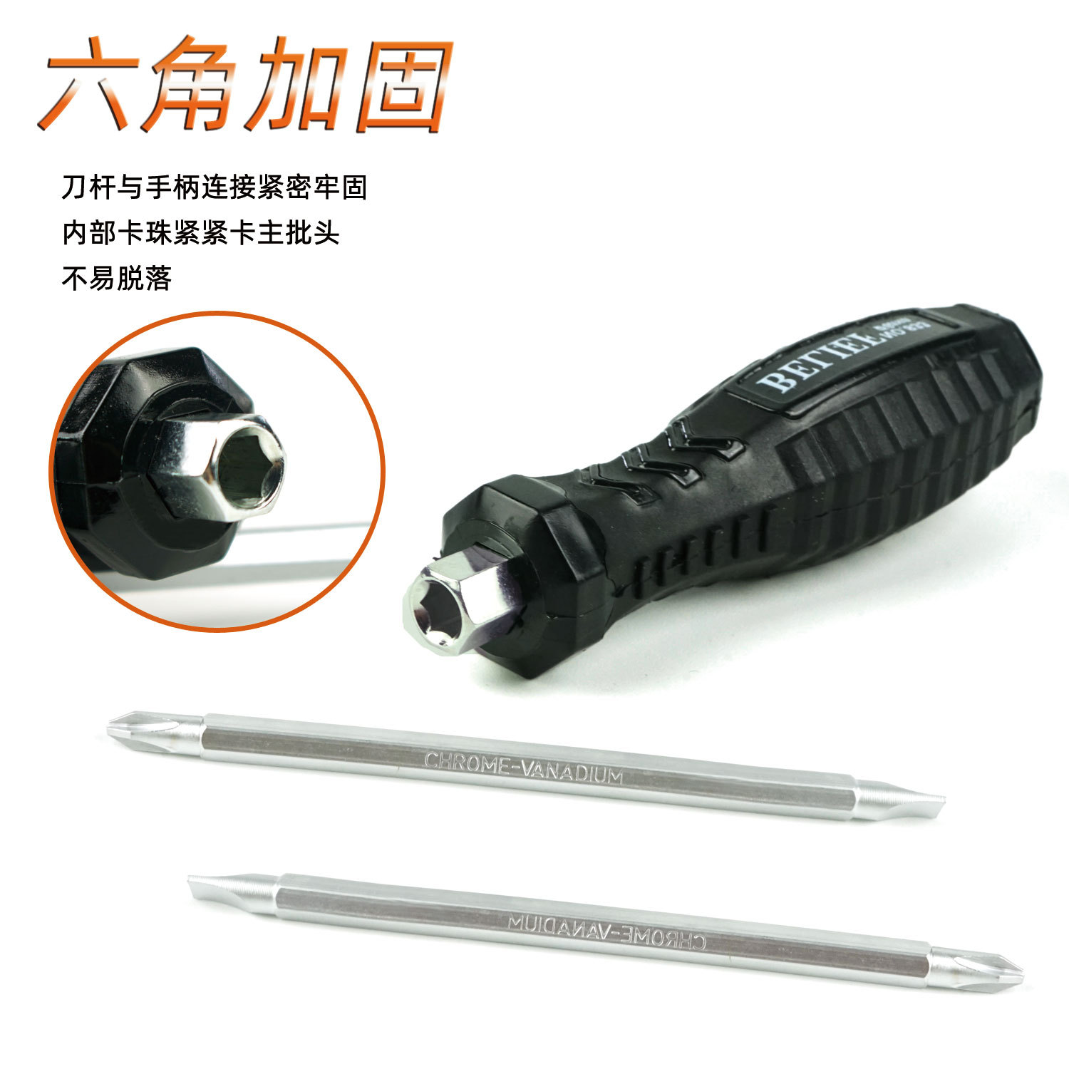 Mills Tools, cross-head magnetic dual-purpose screwdriver, plum blossom flat head, household double-head screwdriver, screwdriver details Picture