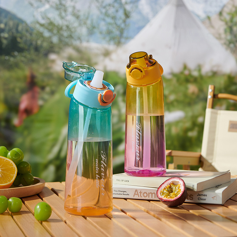 Amazon Cross-border's new dual-color fragrance cup, gradient scent water cup, drinking wonder Tritan Fun Cup Specification drawing