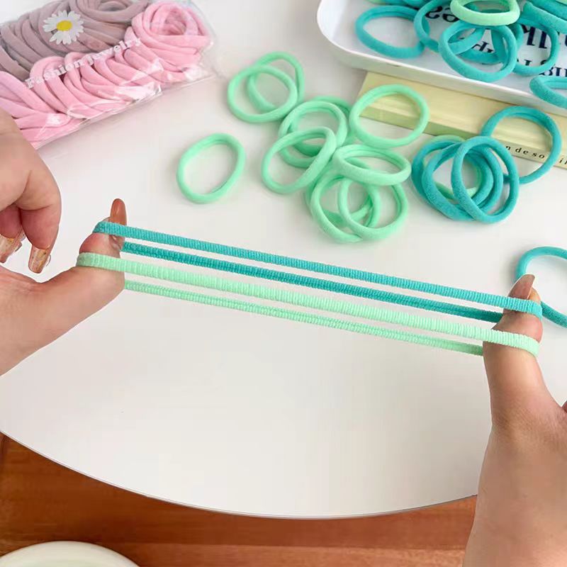 Children's hair accessories, girls' seamless hair ties, high elasticity, no damage to hair, hair bands, hair ties, rubber bands, leather covers, hair ties, headwear Application Scenario