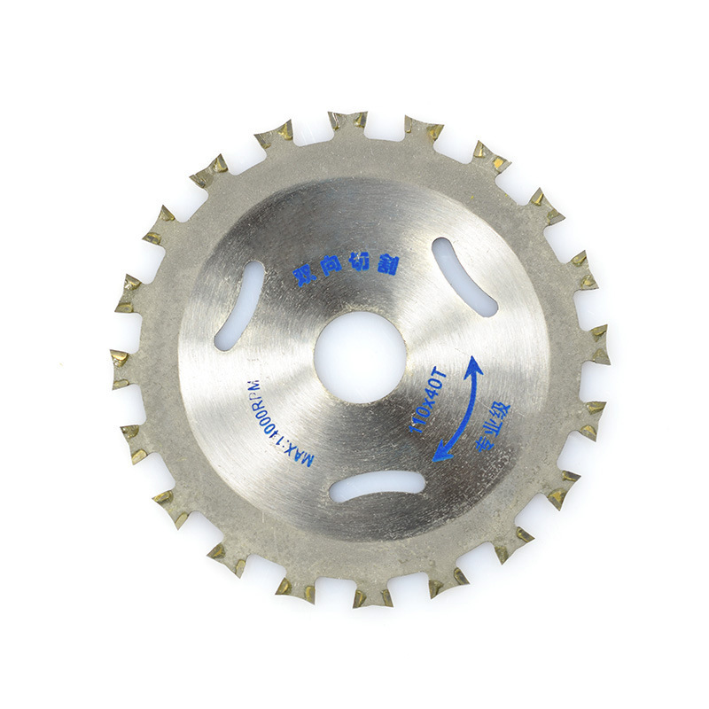 Cross-border bestseller 4-inch bidirectional tooth blade hard alloy double-sided cutting saw blade woodworking saw blade factory direct sales Application Scenario