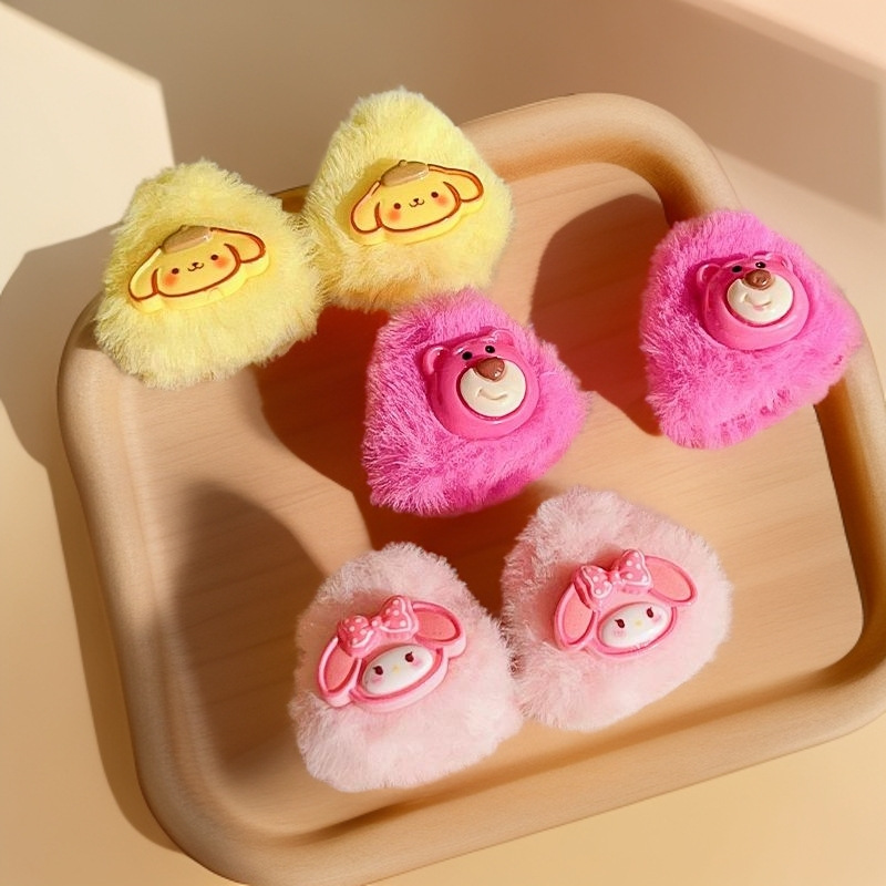 Girl's furry cat ear scratcher, children's hair clip, girl's Kulomi small scratcher, baby's plush bangs hair accessory full figure