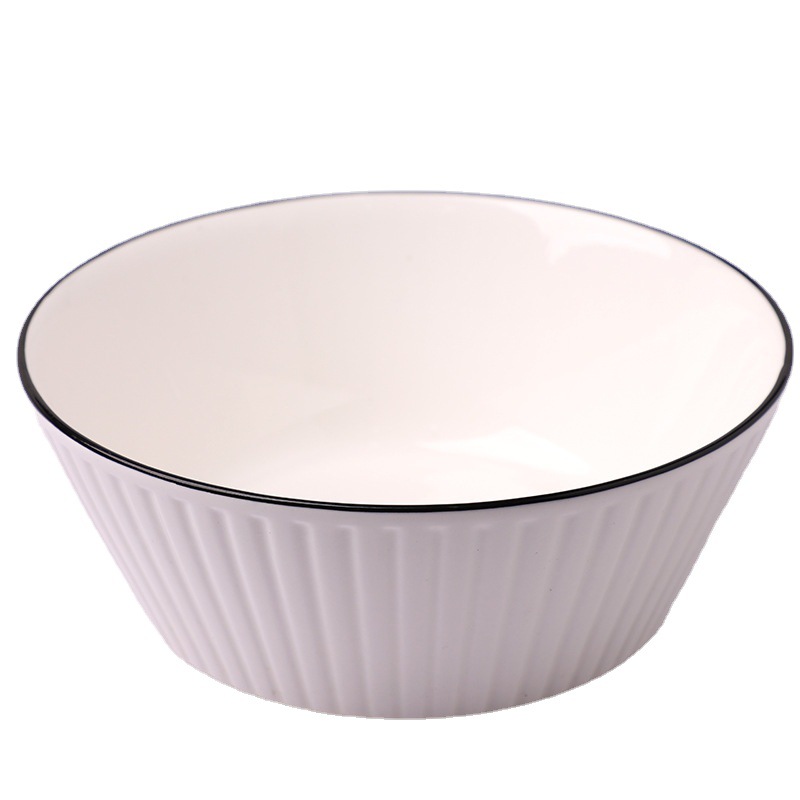 New ceramic bowl and plate set: Home rice bowl, Nordic tableware, home bowl and plate, ceramic bowl and vegetable plate combination Item Picture