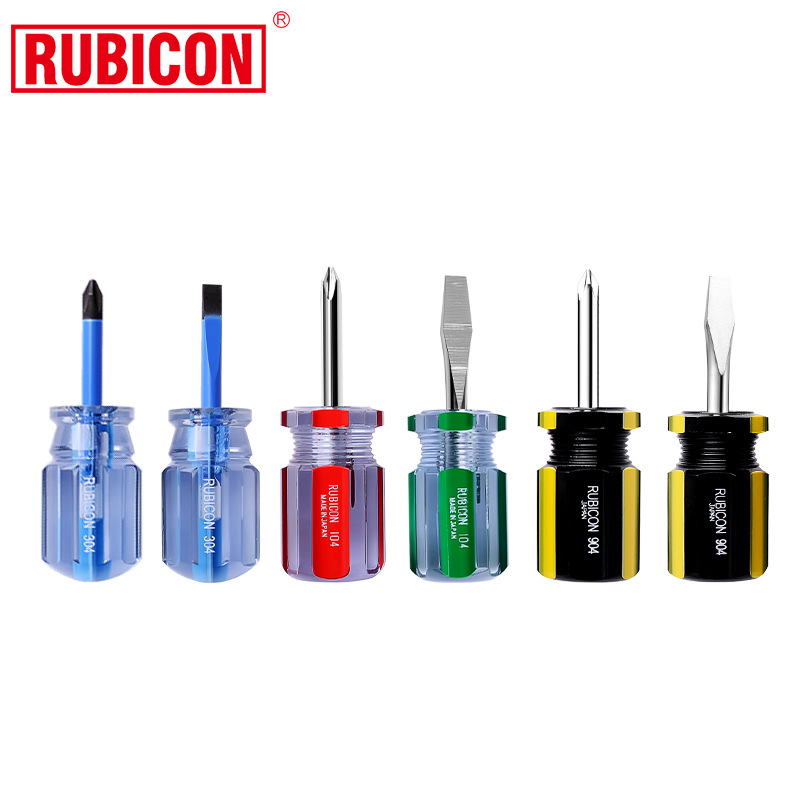 Robin Hood Short Ceramic color strip screwdriver, Cross flat-head screwdriver, dwarf screwdriver 104, 304, 904 details Picture