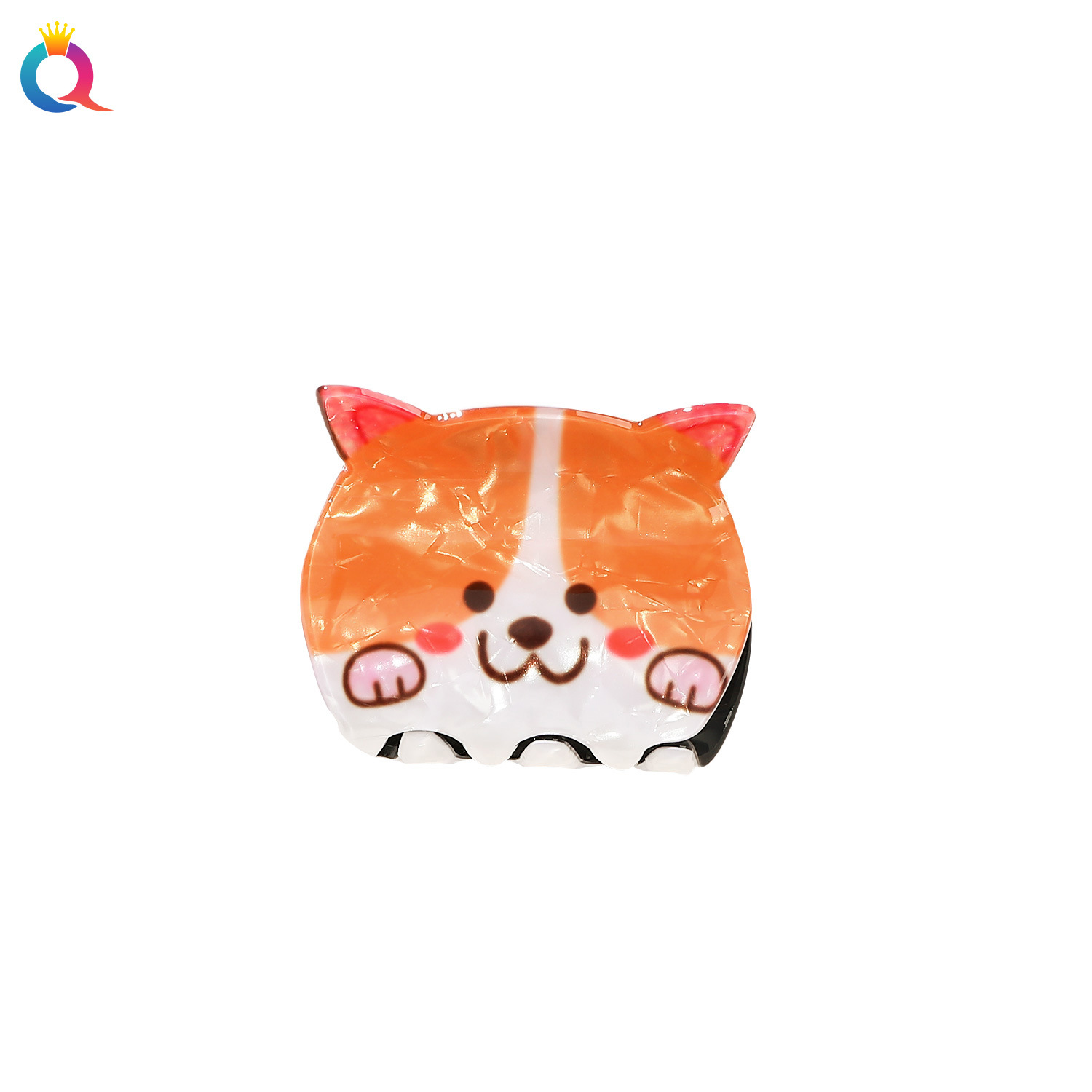 Qiyue Puppy animal hair clips, cute PVC scratch clips, shark clips, children's creative hair accessories, high-end headwear wholesale Item Picture