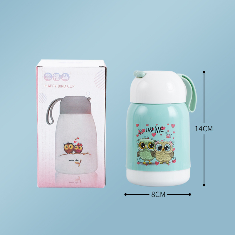 Factory direct delivery of Lucky Bird glass water cups, opening promotion advertisement cups, creative internet-famous small gifts, printed Logo Application Scenario
