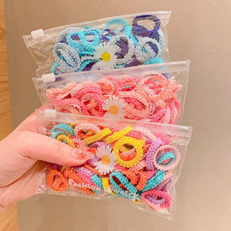 Children's rubber band hair tie for girls, high appearance level, no damage to hair, high elasticity hair tie and hair accessory, small hair band hair tie for girls and babies Specification drawing
