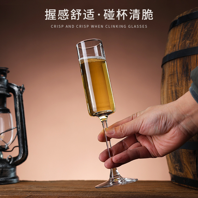 【 Factory Direct Delivery 】 Cold cut champagne glass, tulip glass, white wine glass, sparkling wine glass with logo printing details Picture