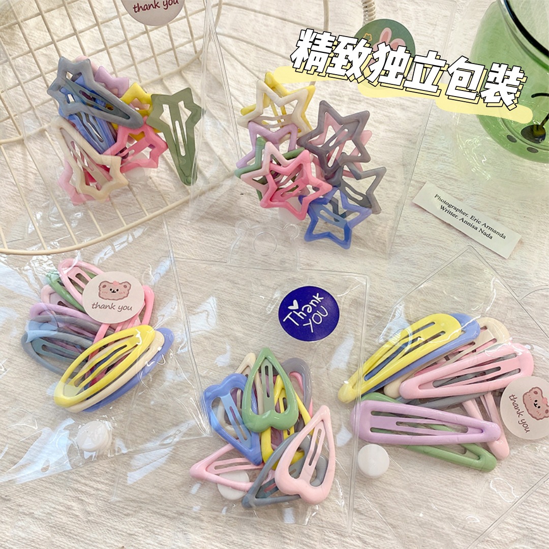 ins girl candy-colored BB clips headwear, hair clips, luminous side bangs clips, forehead clippers, hair clips and hair accessories full figure