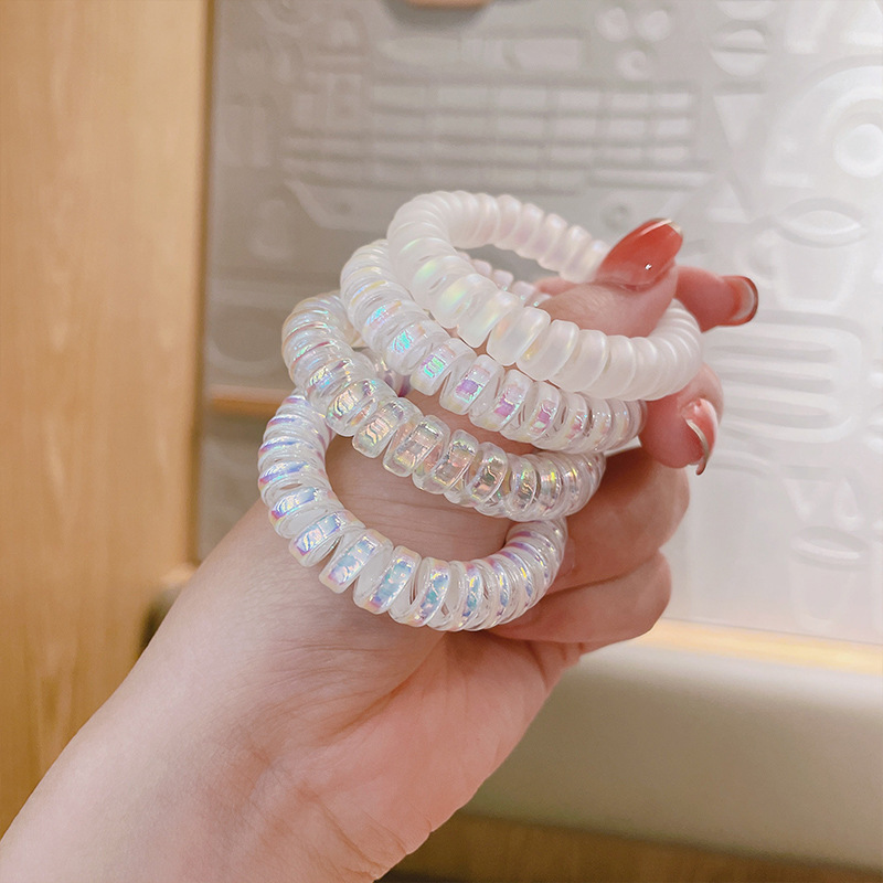 Laser mermaid, European and American lace hair band, electroplated women's jewelry, basic and versatile, seamless hair accessory that won't damage hair Specification drawing