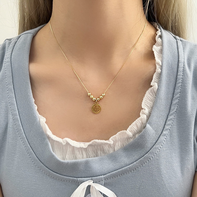 The 2024 new bestseller necklace features a niche design sense, a high-end collarbone chain, a French retro pearl necklace, and a light luxury style for women Specification drawing