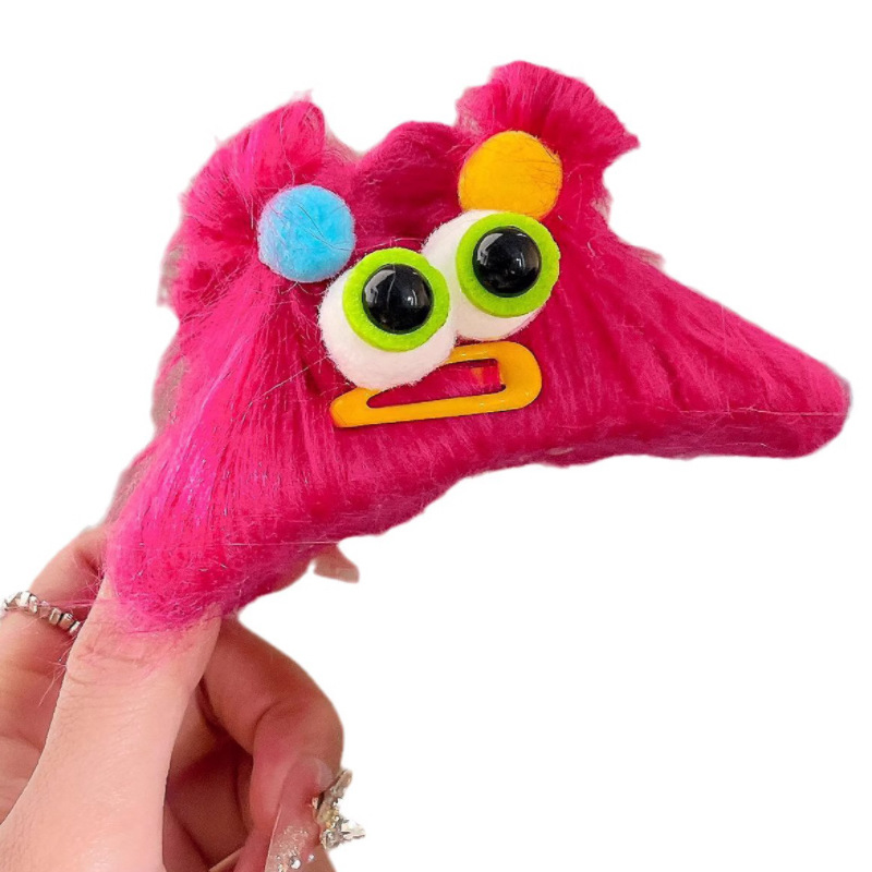 Bizarre, cute and cute, ugly doll grab, colorful dopamine hairpin, 2023 new style shark clip headwear on the back of the head for women Item Picture