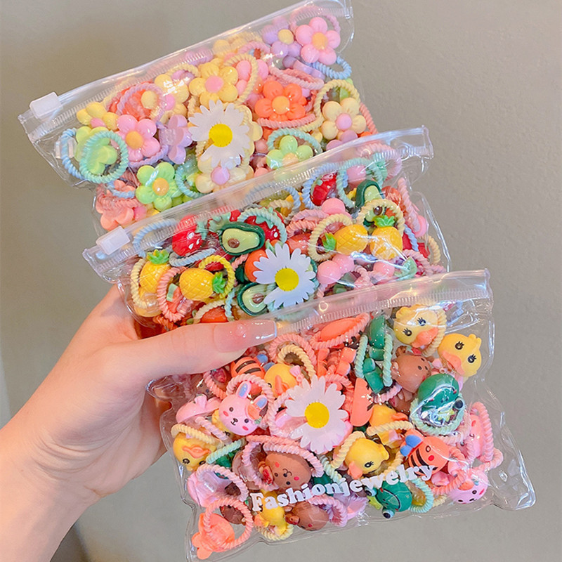 Children's rubber bands, cute hair bands, hair accessories, hair ties, girls' hair ties, babies' hair ties, flower cartoon hair rubber bands, headwear Specification drawing