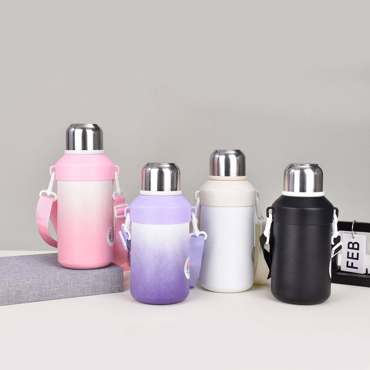 Wholesale of new 316 stainless steel insulated cups with high appearance standards, portable drawstring water cups, and outdoor large-capacity sports water bottles details Picture