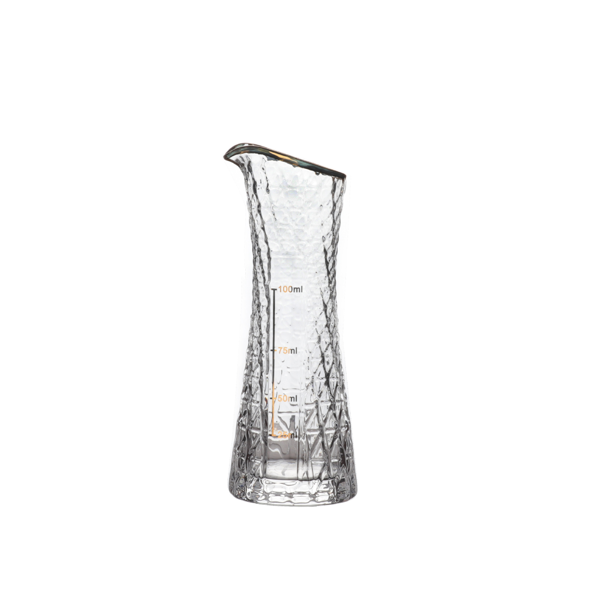 Creative gold-painted Baijiu cup set, home wine dispenser, wine dispenser pot, light luxury crystal glass graduated pot, Baijiu cup Item Picture
