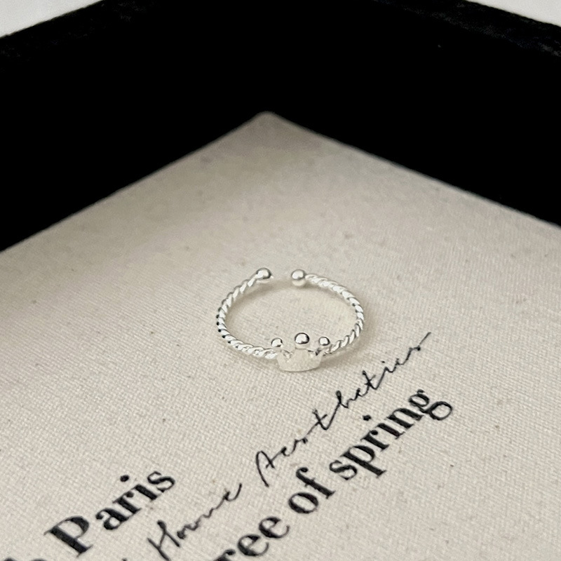 Korean version adjustable index finger ring for women, fashionable, simple and individual tail ring details Picture