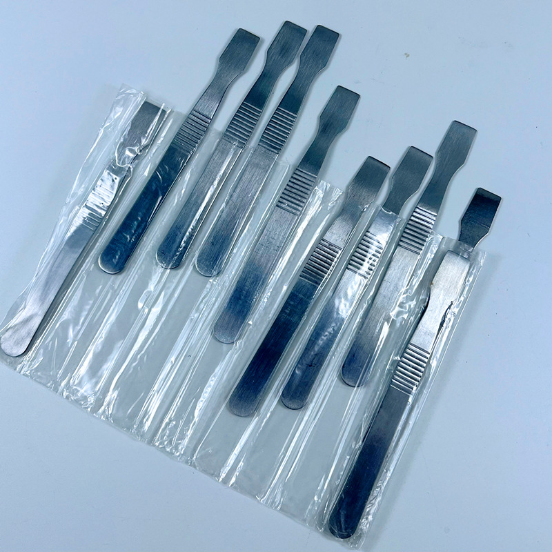 Stainless steel thin-mouthed scraper, tin paste stirring scraper, tin scraper, liquid crystal case opening tool, mobile phone prying bar, flat prying details Picture