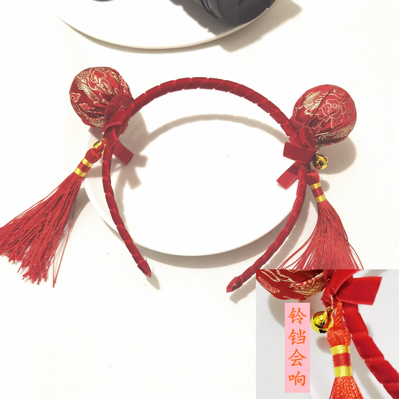 Hanfu girls' hair bands, Tang suits, children's New Year celebration, Chinese-style New Year tassel ancient costume accessories, headbands, headwear accessories Application Scenario