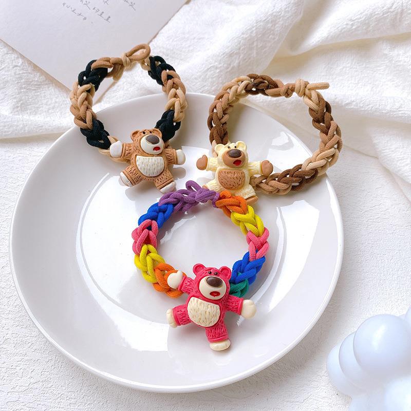 2022 New diy handmade strawberry bear bracelet, colorful woven rubber band, couple bracelet for girls to give to their best friends Application Scenario