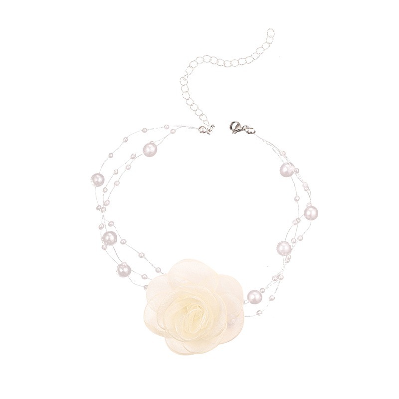 choker pearl necklace, a neck accessory with a light luxury and niche design, is a women's collarbone chain-style necklace that exudes elegance Item Picture
