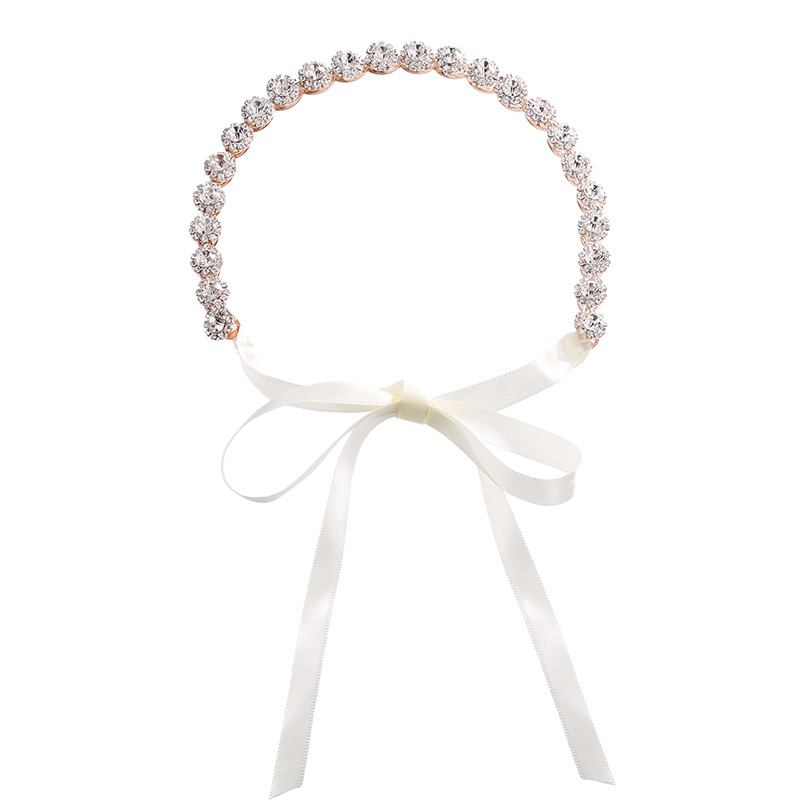 Bridal headband, European and American daily accessories, ins, versatile for children and adults, floral rhinestone headband, wedding dress headwear Item Picture