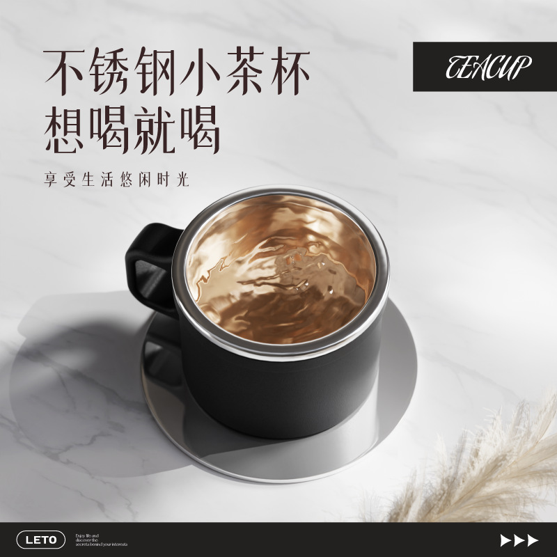 316 stainless steel large-capacity anti-drop insulated cup, high appearance level, stewed tea cup, heat and cold preservation, household handle water cup Application Scenario