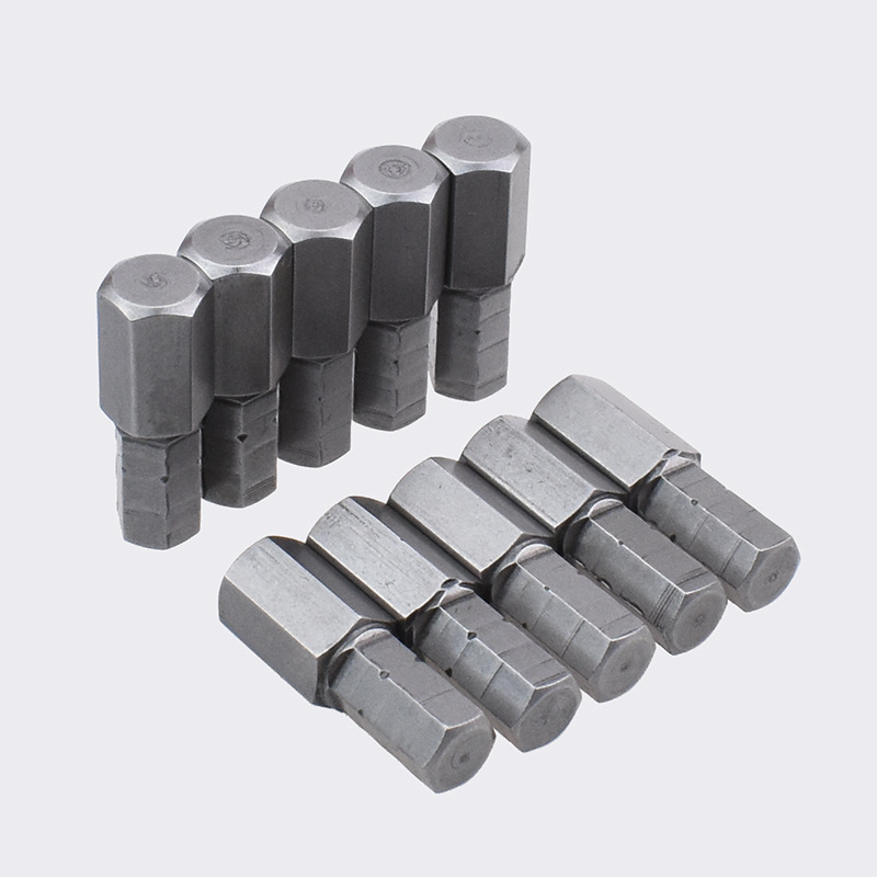 Nigao S2 alloy steel hexagon socket short air screwdriver head, 25mm electric screwdriver bit, pneumatic electric screwdriver head with magnetic Item Picture