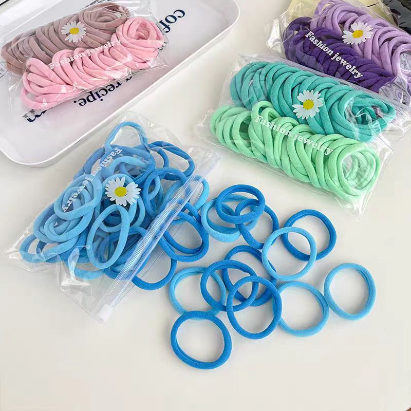 Children's hair accessories, girls' seamless hair ties, high elasticity, no damage to hair, hair bands, hair ties, rubber bands, leather covers, hair ties, headwear full figure