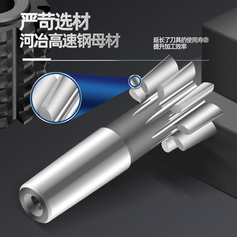 Conical shank straight gear shaping cutter 6542w6, diameter 25A grade, pressure Angle 20 degrees, diameter 38mm, 1M, 1.5m, 2m, 3m, 4m, 5M details Picture
