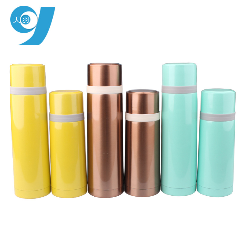 Wholesale of solid-color, simple 304 stainless steel insulated cups, couple car vacuum straight cups, student gift water cups full figure