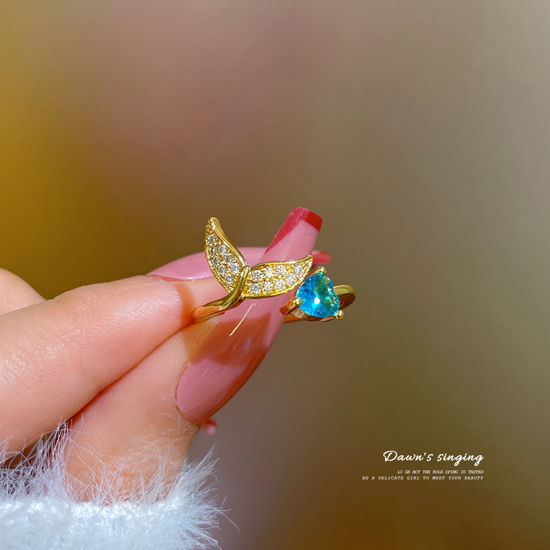 【 Real Gold 】 Korean version super flash Zircon ring with adjustable opening, simple jewelry, Japanese-style ring couple rings full figure