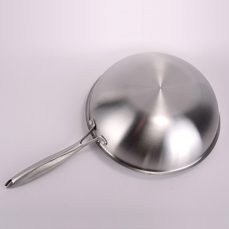 Exhibition sales gift POTS: smoke-free, non-stick, uncoated white steel POTS, stainless steel woks, three-layer steel woks Application Scenario