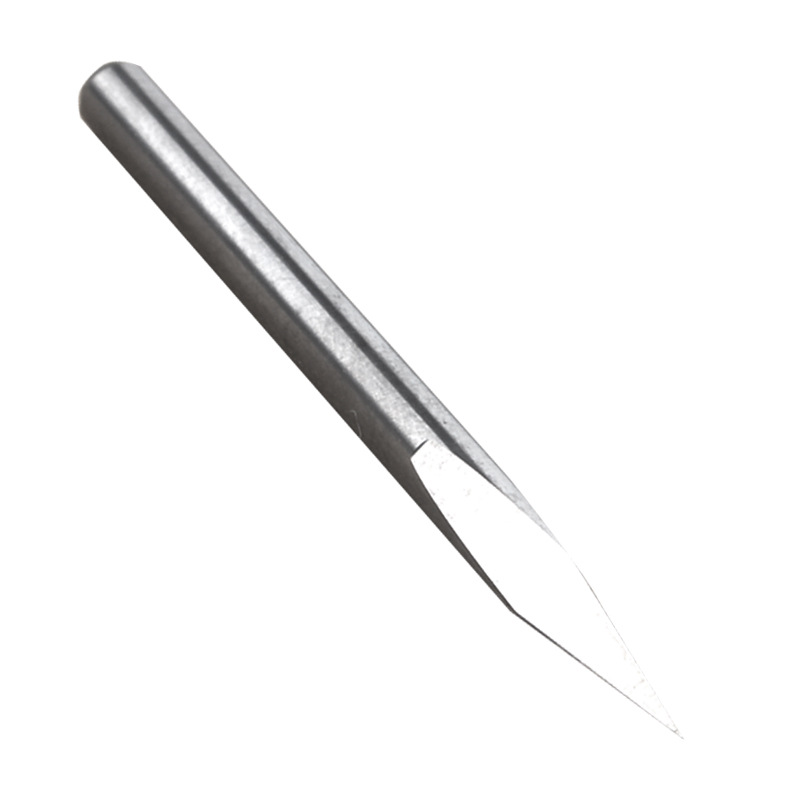 Three-sided sharp needle tungsten steel alloy CNC engraving tool for nuclear thread engraving machine marking 2.35 handle triangular sharp knife relief tool Item Picture