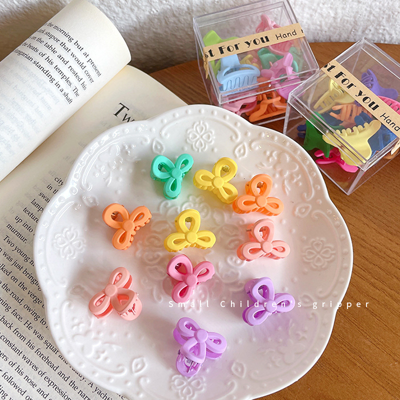 10 boxed sets ~ New mini candy-colored small grabbers, cute side clips, bangs clips, hair clips and hair accessories Specification drawing