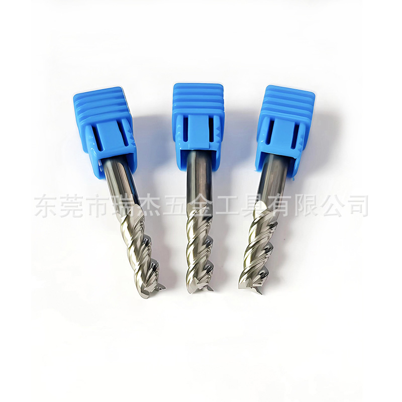 Factory direct sales of 3-edge tungsten steel milling cutters for hard alloy aluminum, CNC numerical control tools, and aluminum-magnesium alloy cutting tools Item Picture