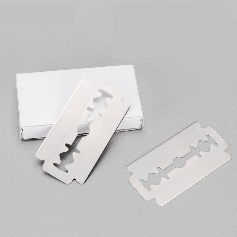 The old-fashioned universal stainless steel double-sided blade razor with carbon steel blades can replace manual shaving blades details Picture
