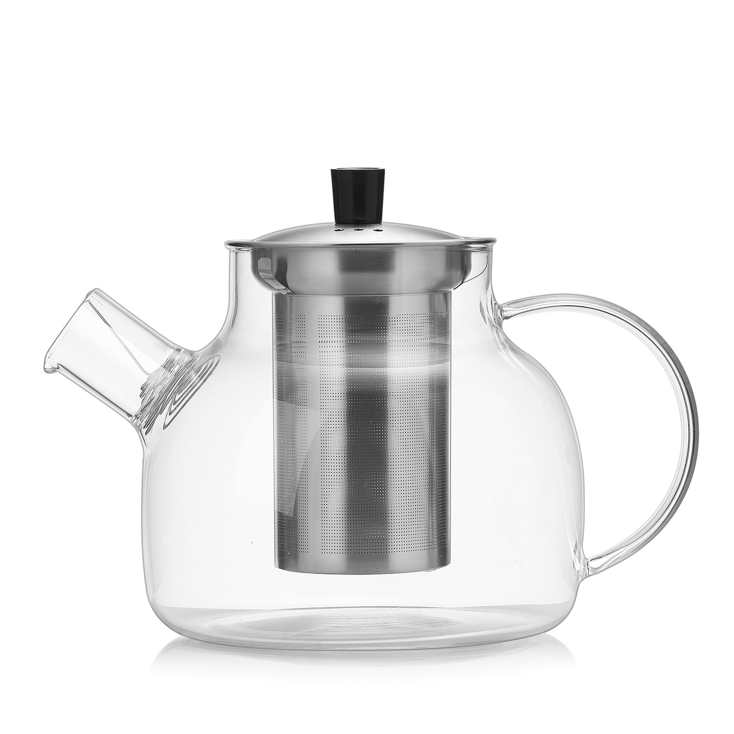 Household transparent glass teapot, stainless steel filter tea and water separation flower tea brewing teapot, electric ceramic stove for boiling water and brewing tea Item Picture