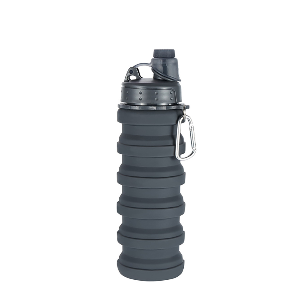 Cross-border silicone foldable water cup, outdoor travel portable insulated cup, sports telescopic water bottle, business gift water bottle Item Picture