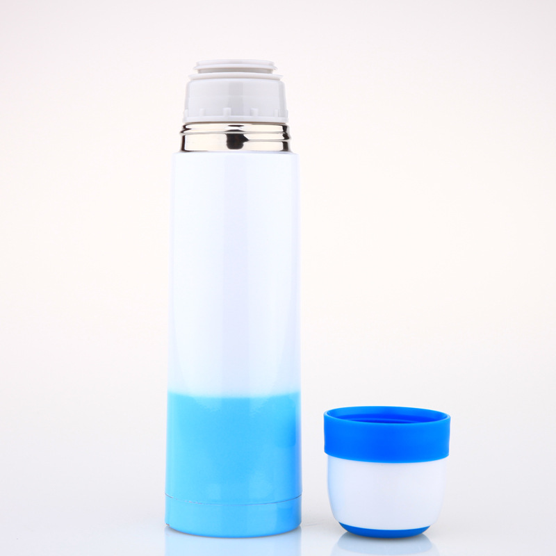 Factory direct supply of best-selling fashionable gradient double-layer stainless steel vacuum insulated cups, new type of water cups with LOGO printing details Picture