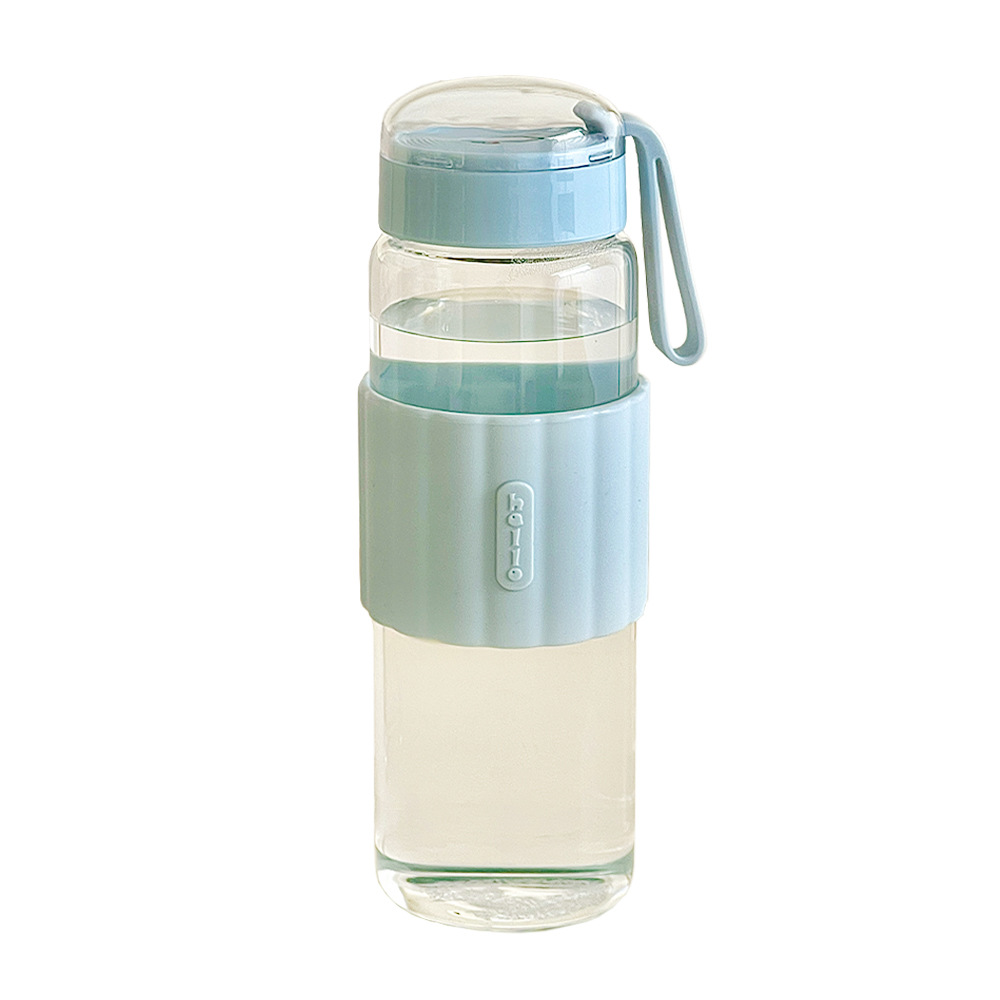 Simple high-silicon boron glass cup, Korean version with tea separator, girls' water cup, fresh and portable, summer heat-resistant tea brewing cup Item Picture