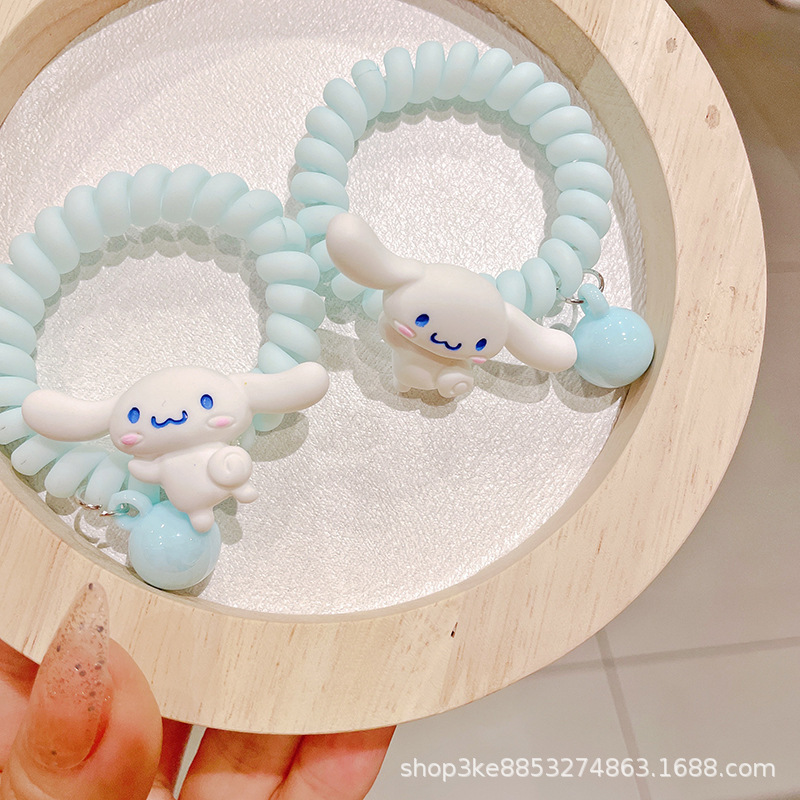 New style hair band, cute girl, sweet osmanthus dog, large intestine circle, telephone line hair rope, best friend bracelet, small rubber band hair accessory Application Scenario