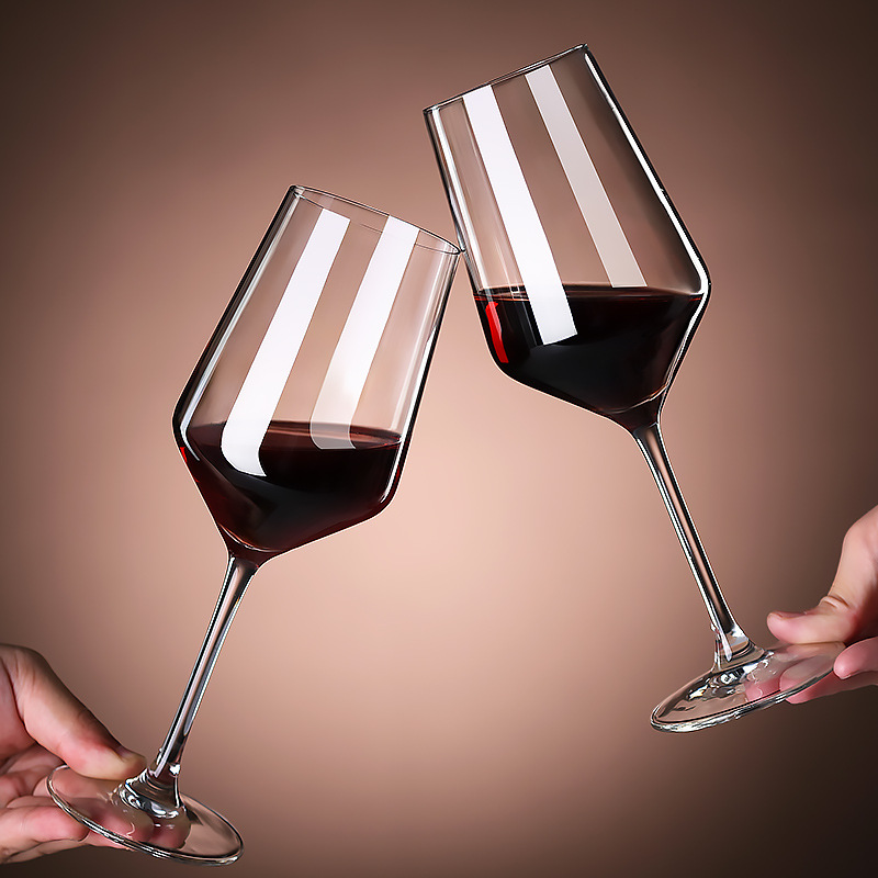 Wholesale of Bordeaux cold-cut red wine glasses, light luxury high-end highball glasses, wine glasses and glass cups for hotels and restaurants full figure