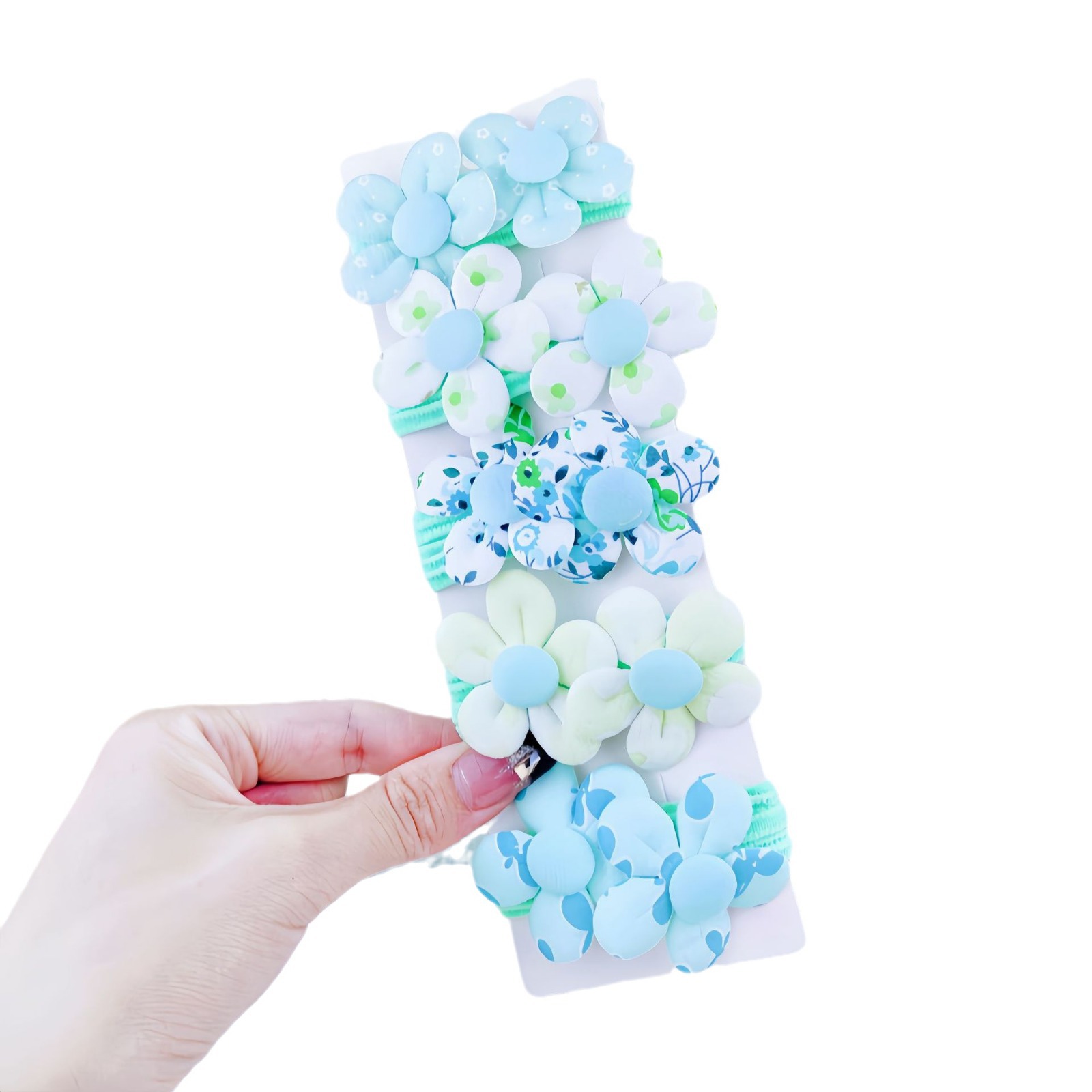 Children's rubber bands, girls' sweet flower towel loops that won't hurt hair, babies' hair ties, girls' bun hair loops, hair accessories Item Picture